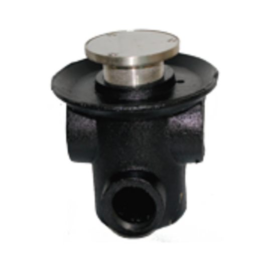 Coladera para piso · Tapa ciega redonda · Tres bocas, modelo TG26